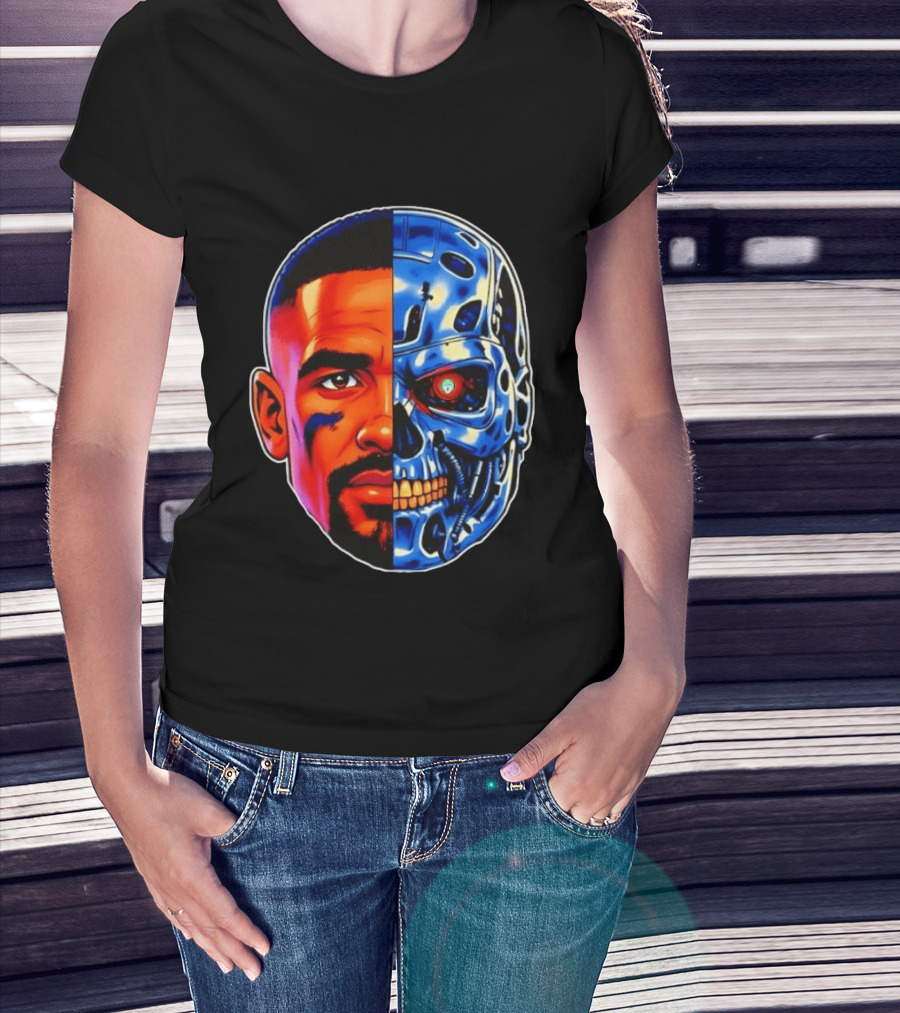 Jalen Hurts The Terminator Half Face Robo Fusion T-Shirt