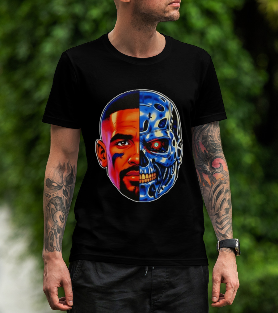 Jalen Hurts The Terminator Half Face Robo Fusion T-Shirt