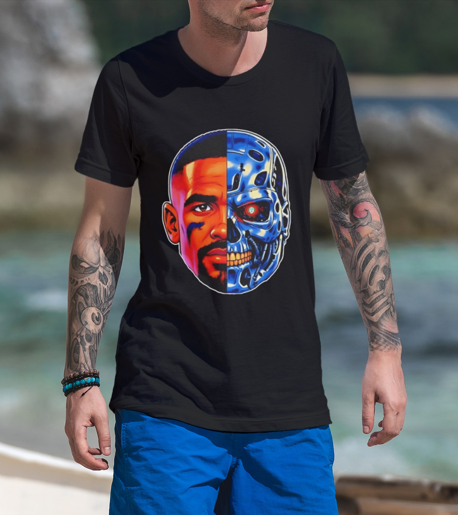 Jalen Hurts The Terminator Half Face Robo Fusion T-Shirt