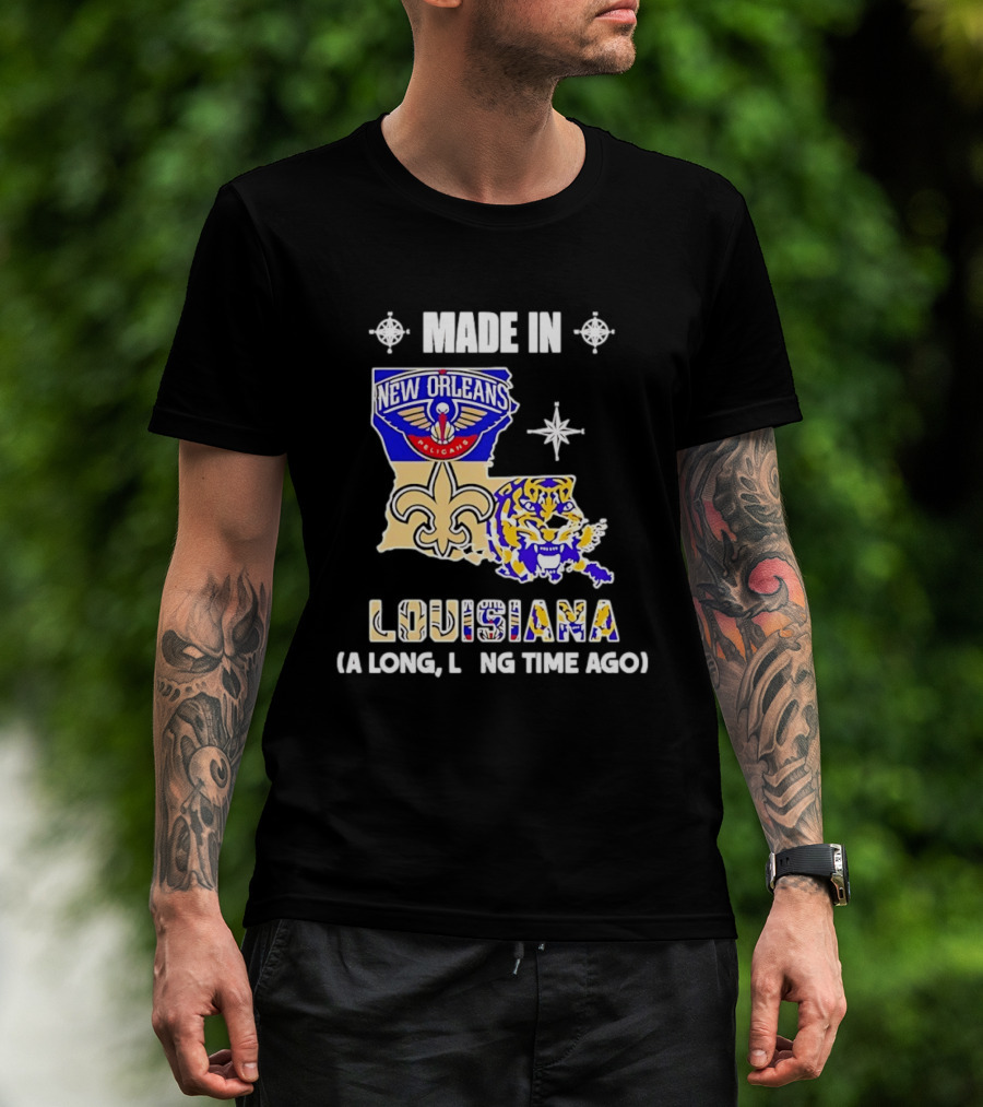 New Orleans Pelicans And Louisiana State Mashup A Long Long Time Ago T-Shirt