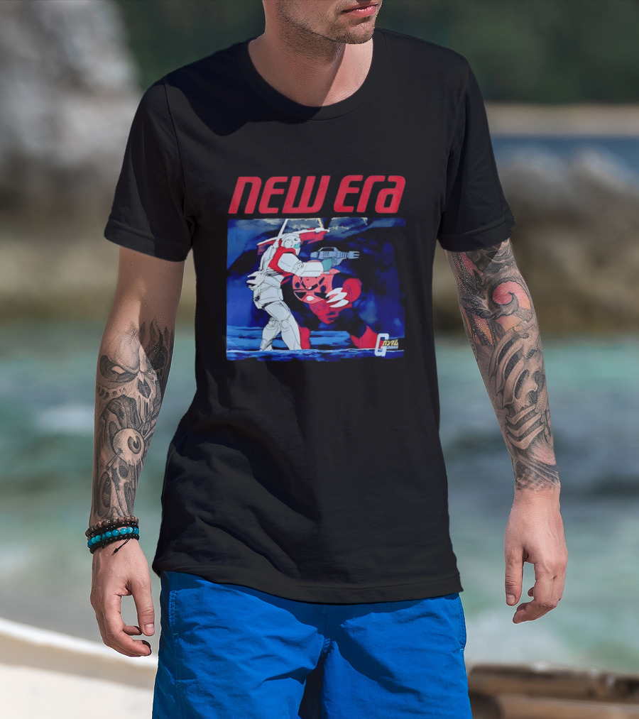 New Era Gundam 1979 Anime Battle Scene T-Shirt