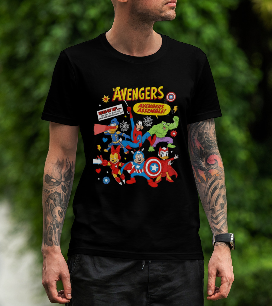 Marvel Avengers Assemble Mickey And Friends Comic Book Superheroes What If T-Shirt