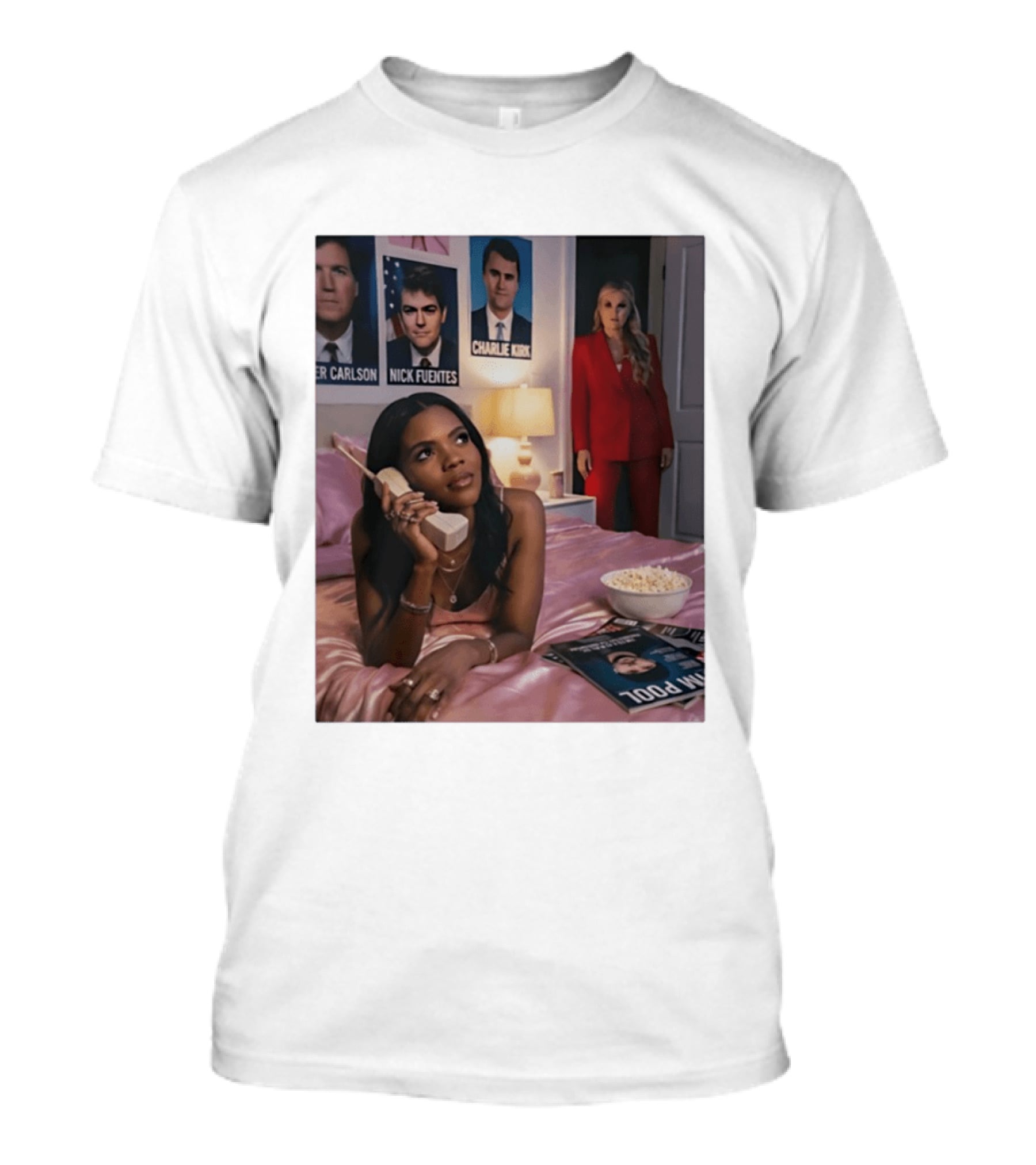 Candace Owens Phone Call Tucker Carlson Nick Fuentes Charlie Kirk S T-Shirt