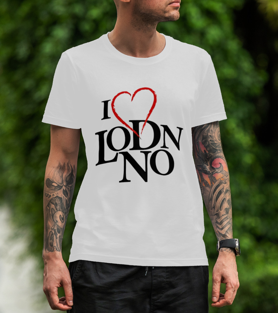 Unique I Love Lodon Style Text With Heart T-Shirt