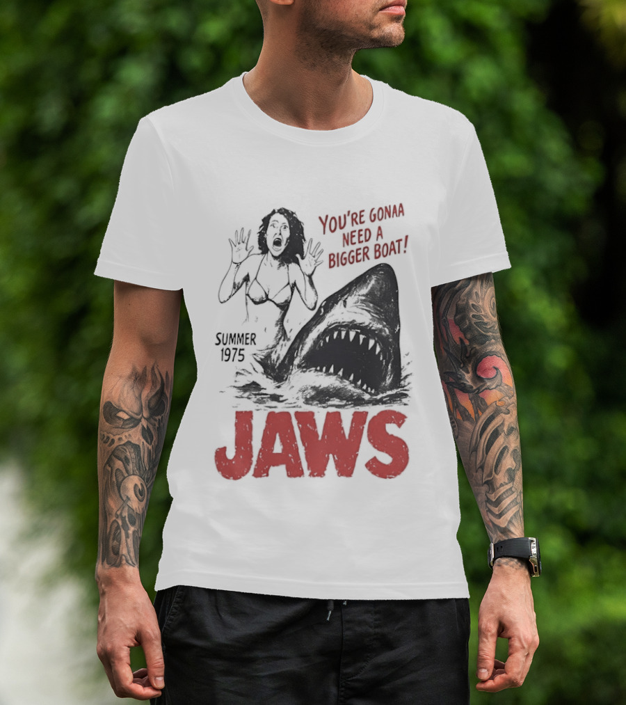 Jaws You're Gonna Need A Bigger Boat Summer 1975 Vintage Movie T-Shirt
