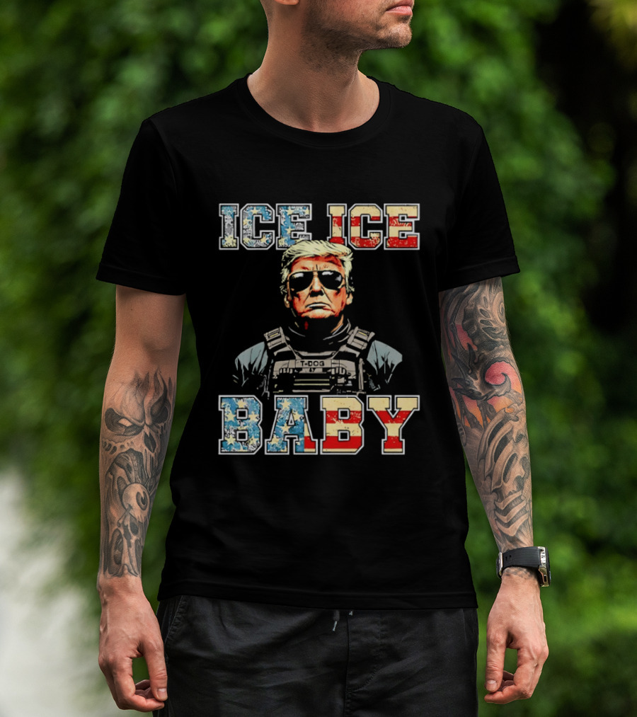 Ice Ice Baby Donald Trump America Sunglasses Vest T-Shirt