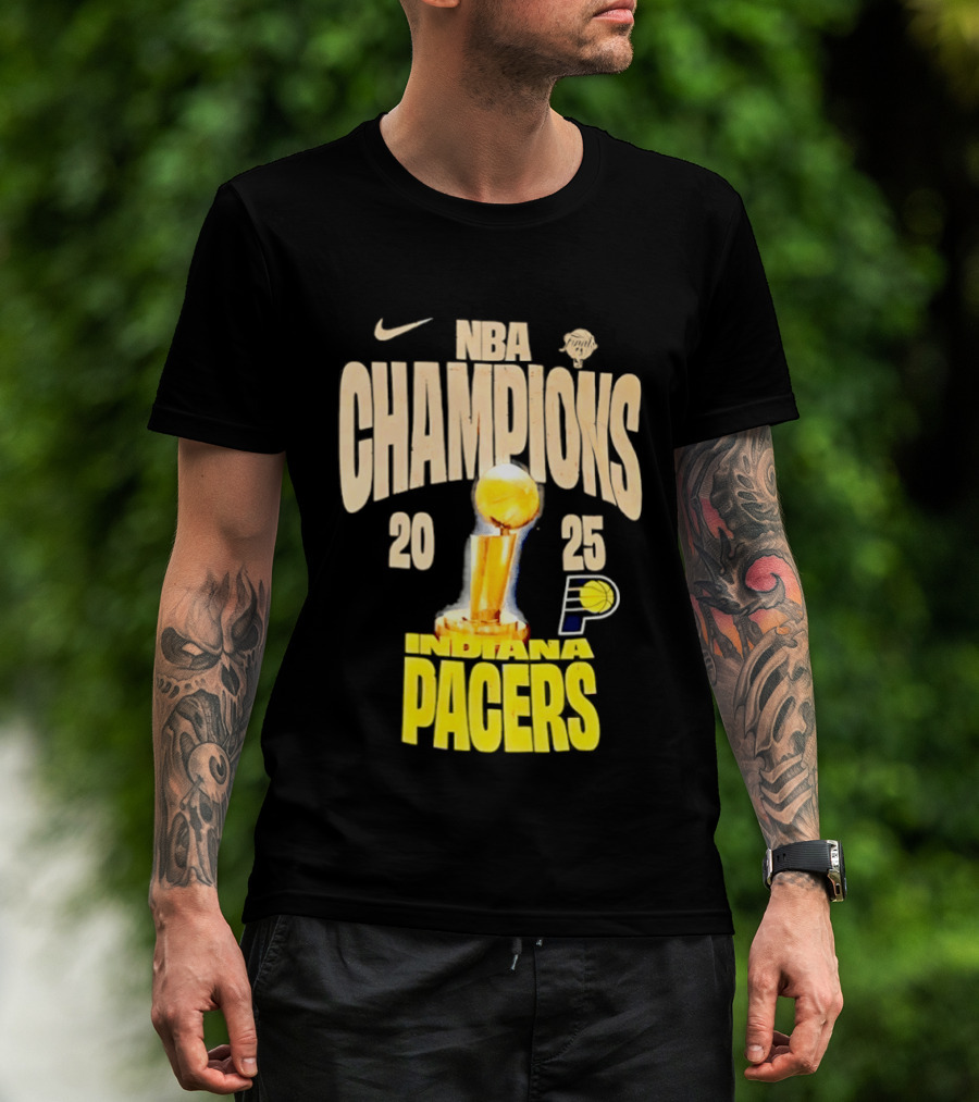 NBA Champions 2025 Indiana Pacers Trophy Nike T-Shirt