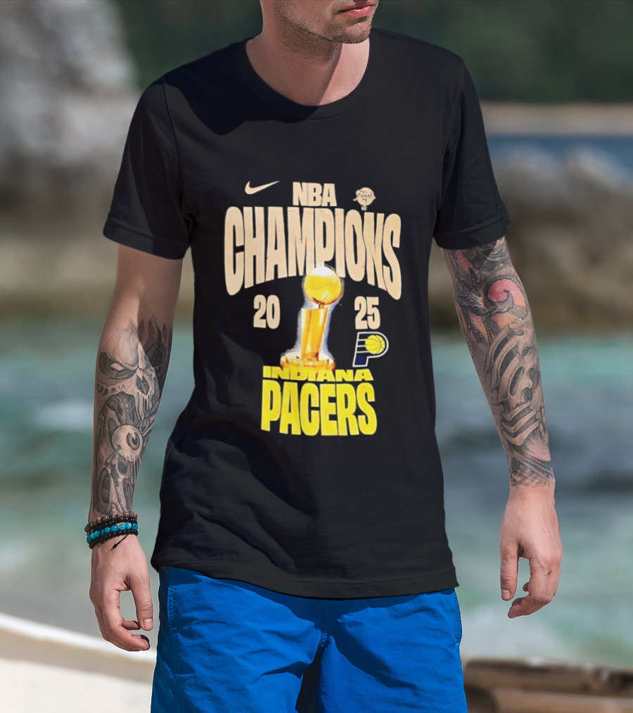 NBA Champions 2025 Indiana Pacers Trophy Nike T-Shirt