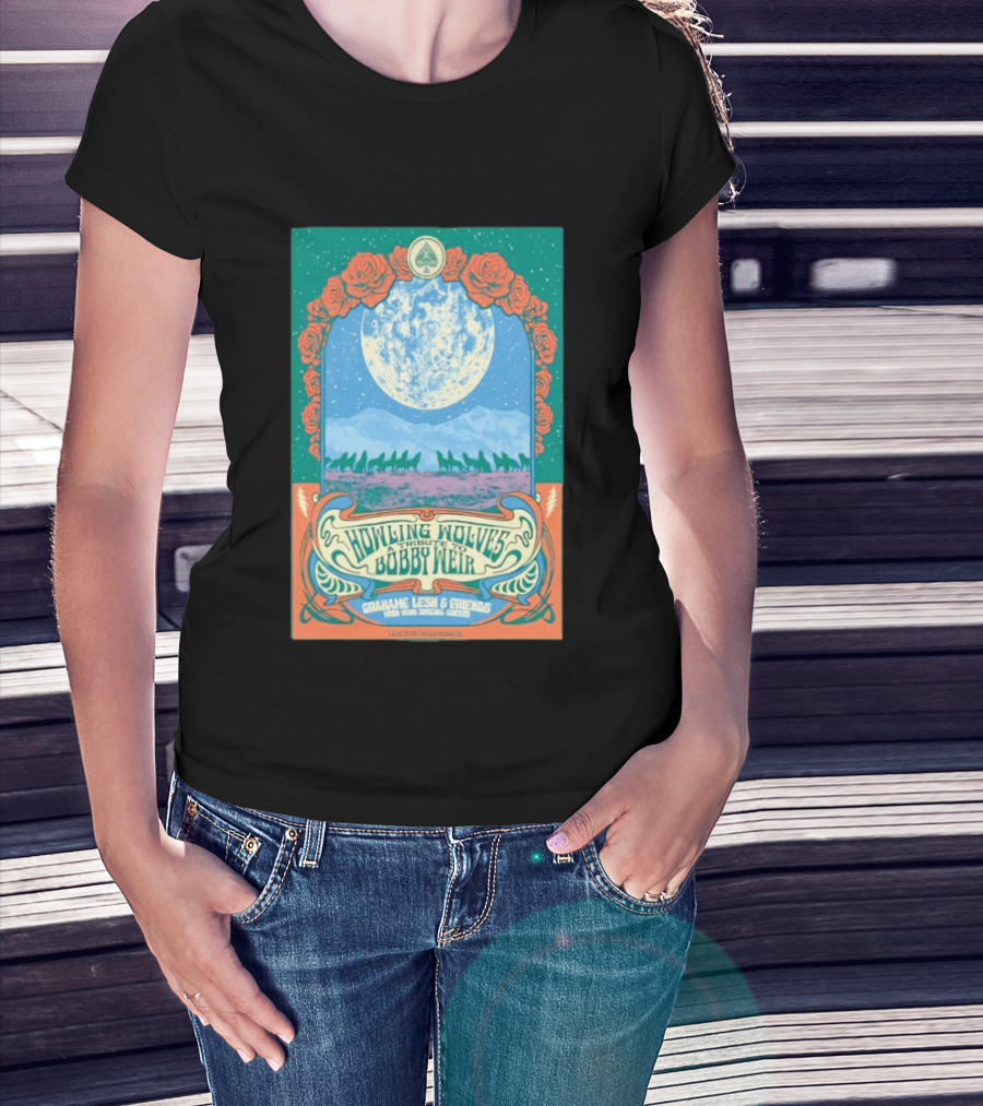 Grahame Lesh And Friends Howling Wolves Tribute To Bobby Weir San Francisco Jan 17 2026 T-Shirt