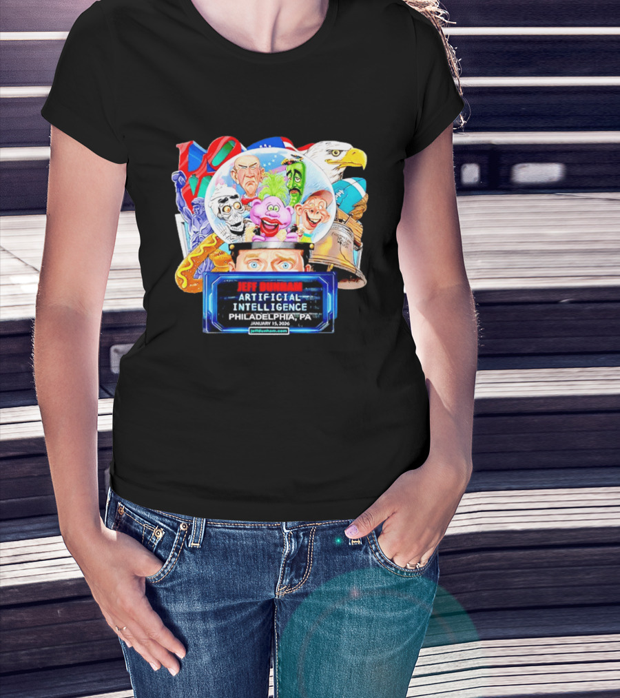 Jeff Dunham Artificial Intelligence Philadelphia PA January 2026 T-Shirt