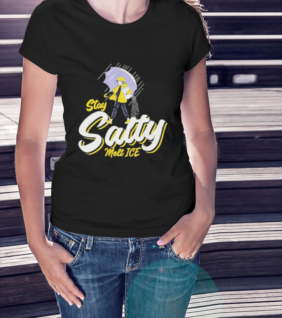 Stay Salty Umbrella Yellow Outfit Melt ICE T-Shirt