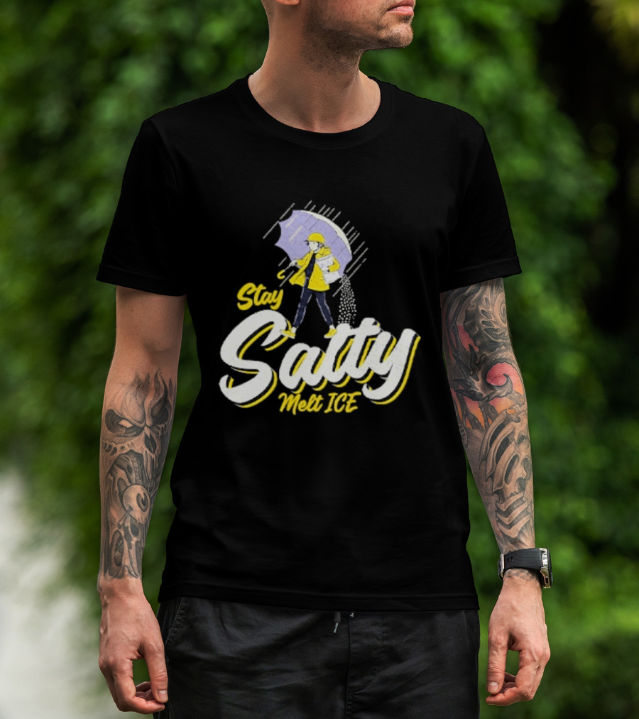 Stay Salty Umbrella Yellow Outfit Melt ICE T-Shirt