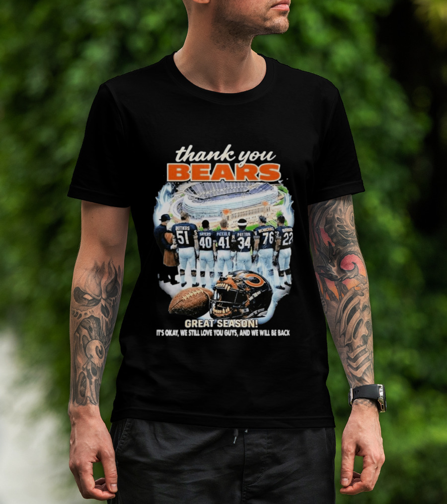 Thank You Bears Soldier Field Legends Great Season Players T-Shirt