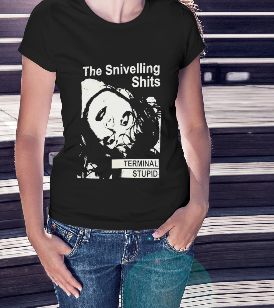 The Snivelling Shits Terminal Stupid Album Cover T-Shirt