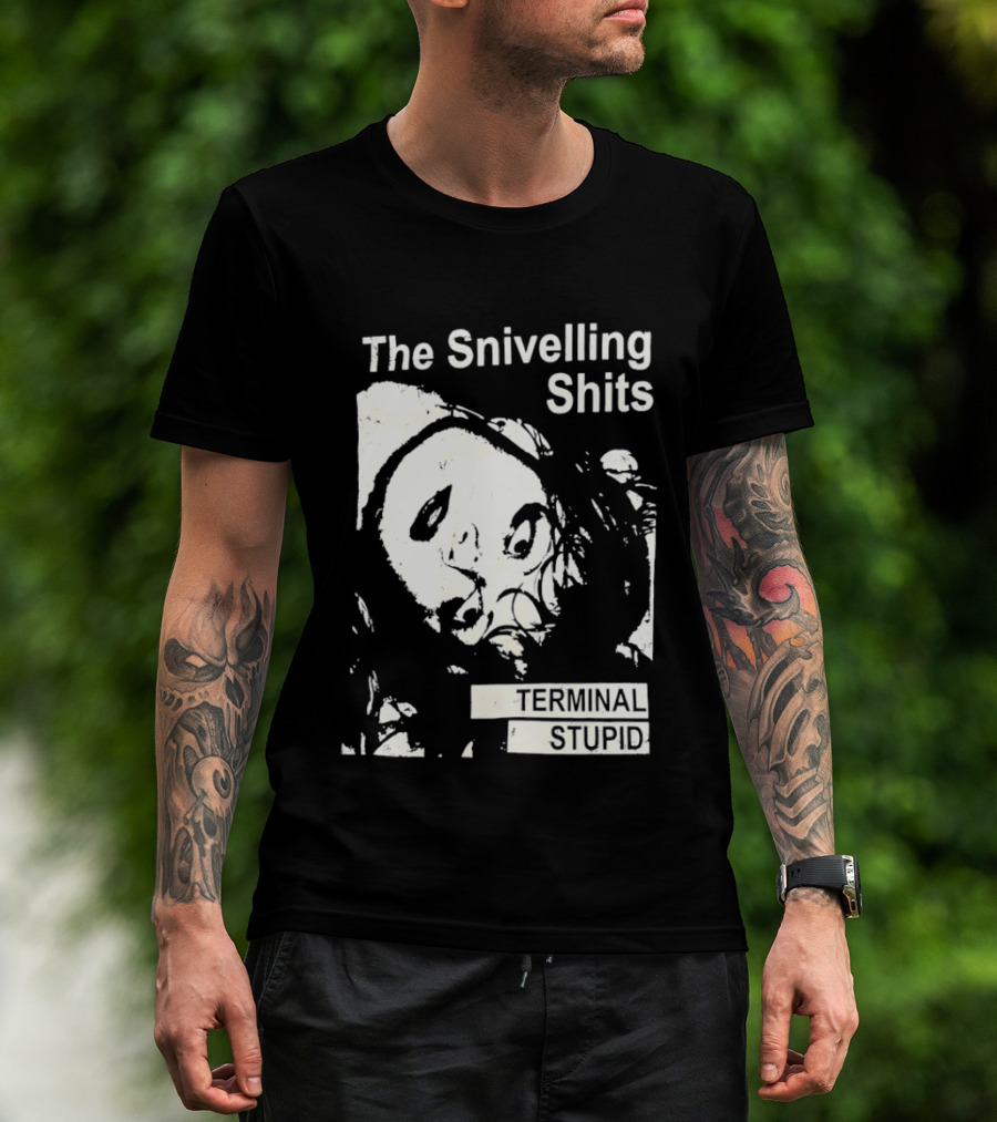 The Snivelling Shits Terminal Stupid Album Cover T-Shirt