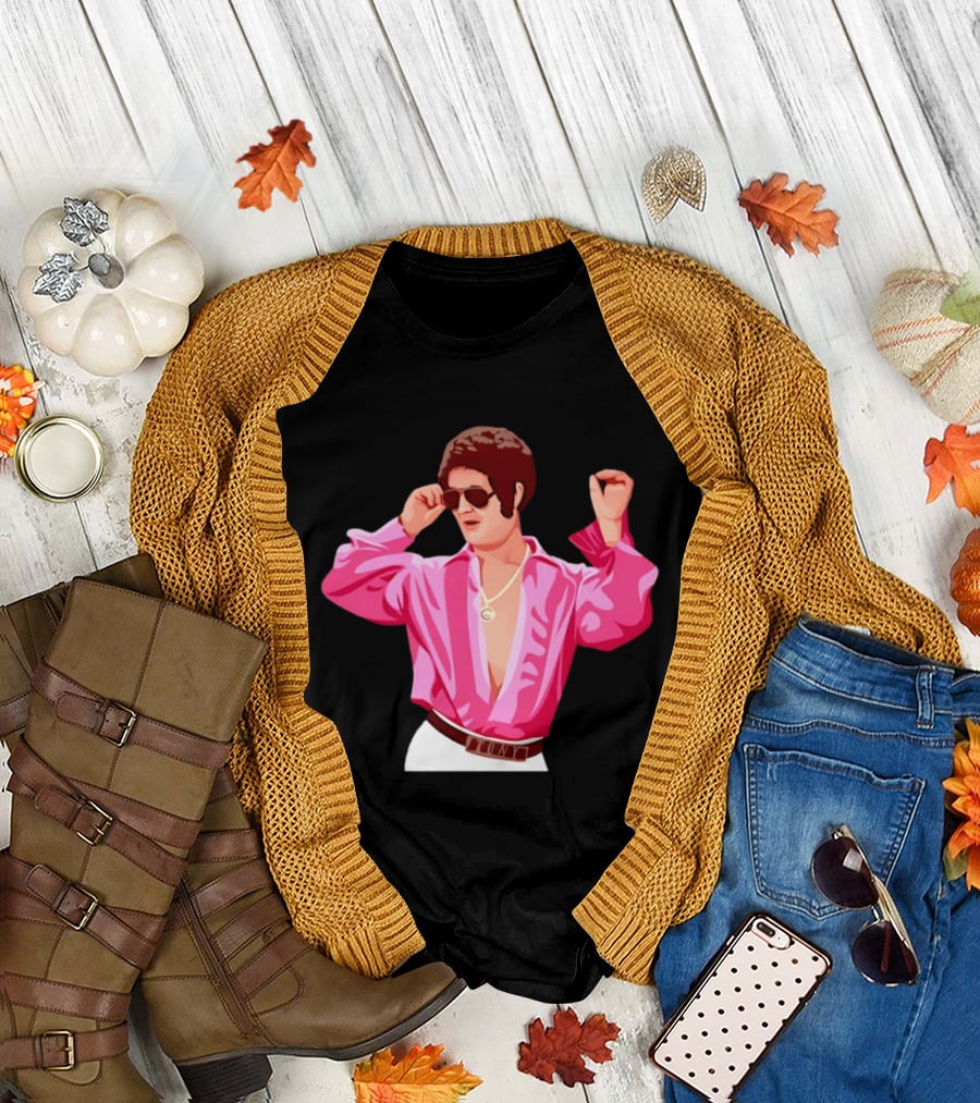 Tony Angelino Cartoon Parody Pink Sunglasses Iconic Look T-Shirt