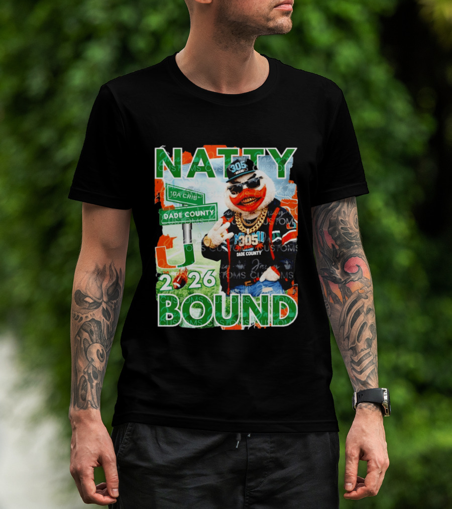 Natty Bound Miami Hurricanes Dade County 305 2026 T-Shirt
