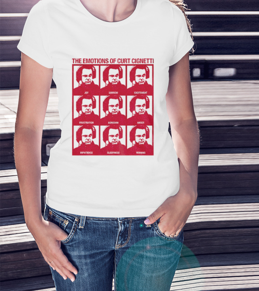 Curt Cignetti The Emotions Of Coach IU Football Excitement Boredom T-Shirt