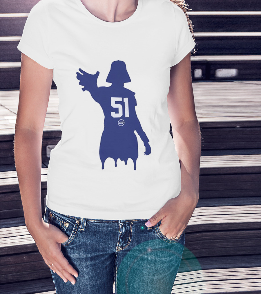 Darth Vader Silhouette Abdul Carter 51 New York Giants Football T-Shirt