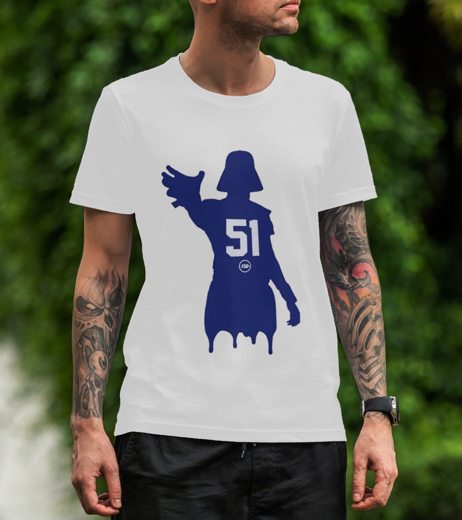 Darth Vader Silhouette Abdul Carter 51 New York Giants Football T-Shirt
