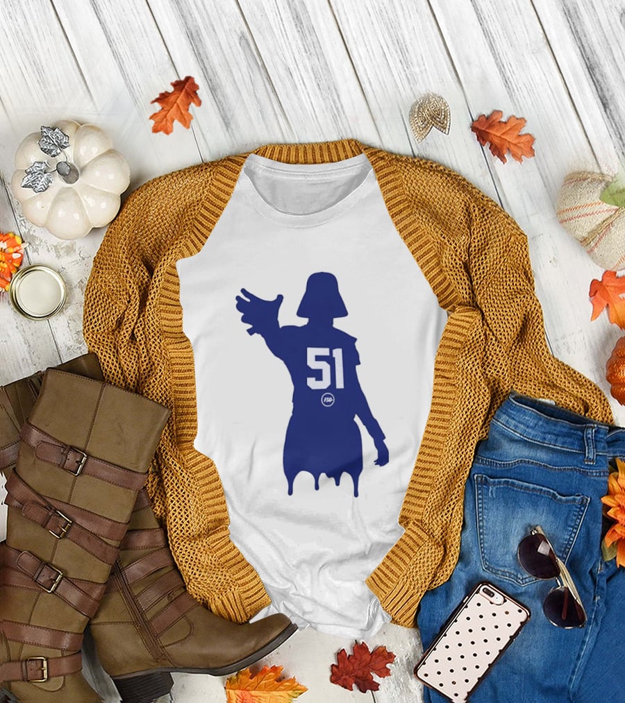 Darth Vader Silhouette Abdul Carter 51 New York Giants Football T-Shirt