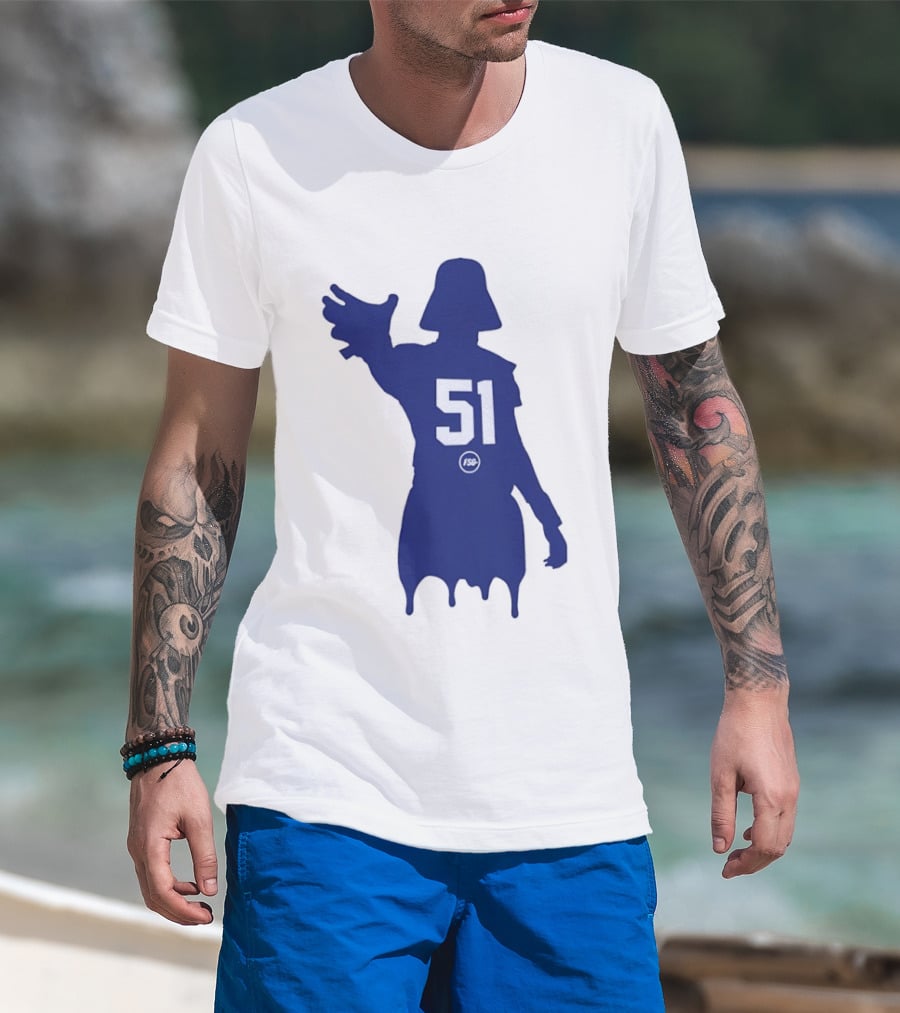 Darth Vader Silhouette Abdul Carter 51 New York Giants Football T-Shirt