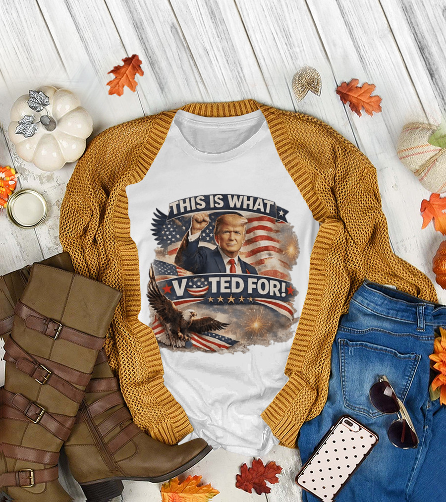 This Is What I Voted For Trump Eagle American Flag T-Shirt