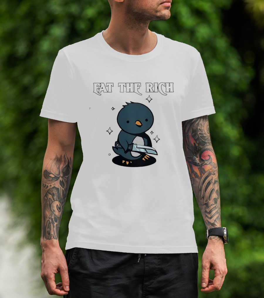Eat The Rich Bird Meme Knife T-Shirt
