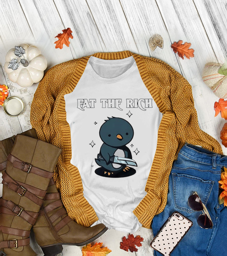 Eat the Rich Bird Meme Knife T-Shirt
