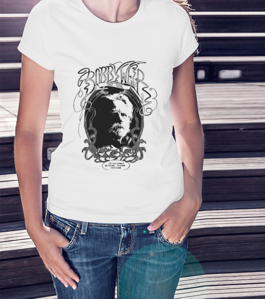 Bobby Weir Variant Psychedelic Face Black T-Shirt