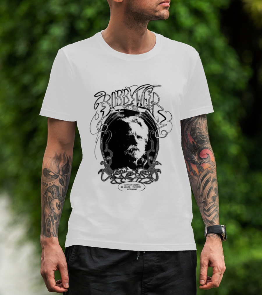 Bobby Weir Variant Psychedelic Face Black T-Shirt