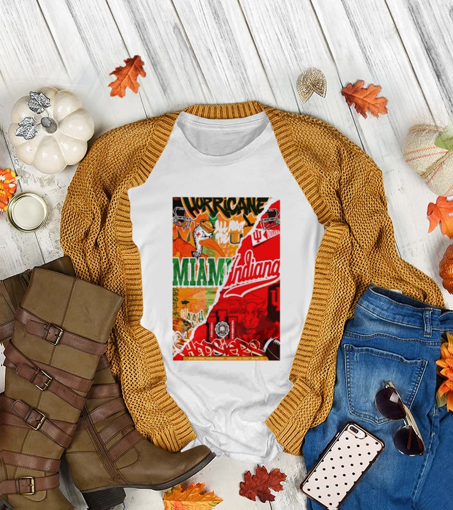 Miami Hurricanes vs Indiana Hoosiers CFP National Championship January 19 2026 Wynwood Walls T-Shirt