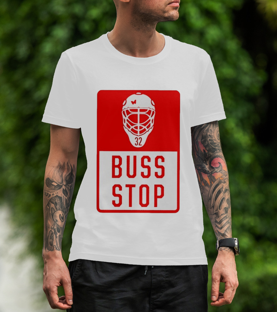 Carolina Hurricanes Buss Stop 32 Mask T-Shirt