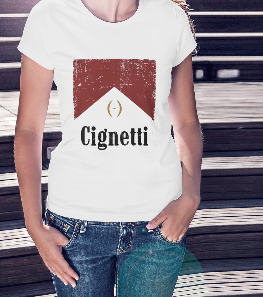 Cignetti Indiana Hoosiers Vintage Red Banner T-Shirt