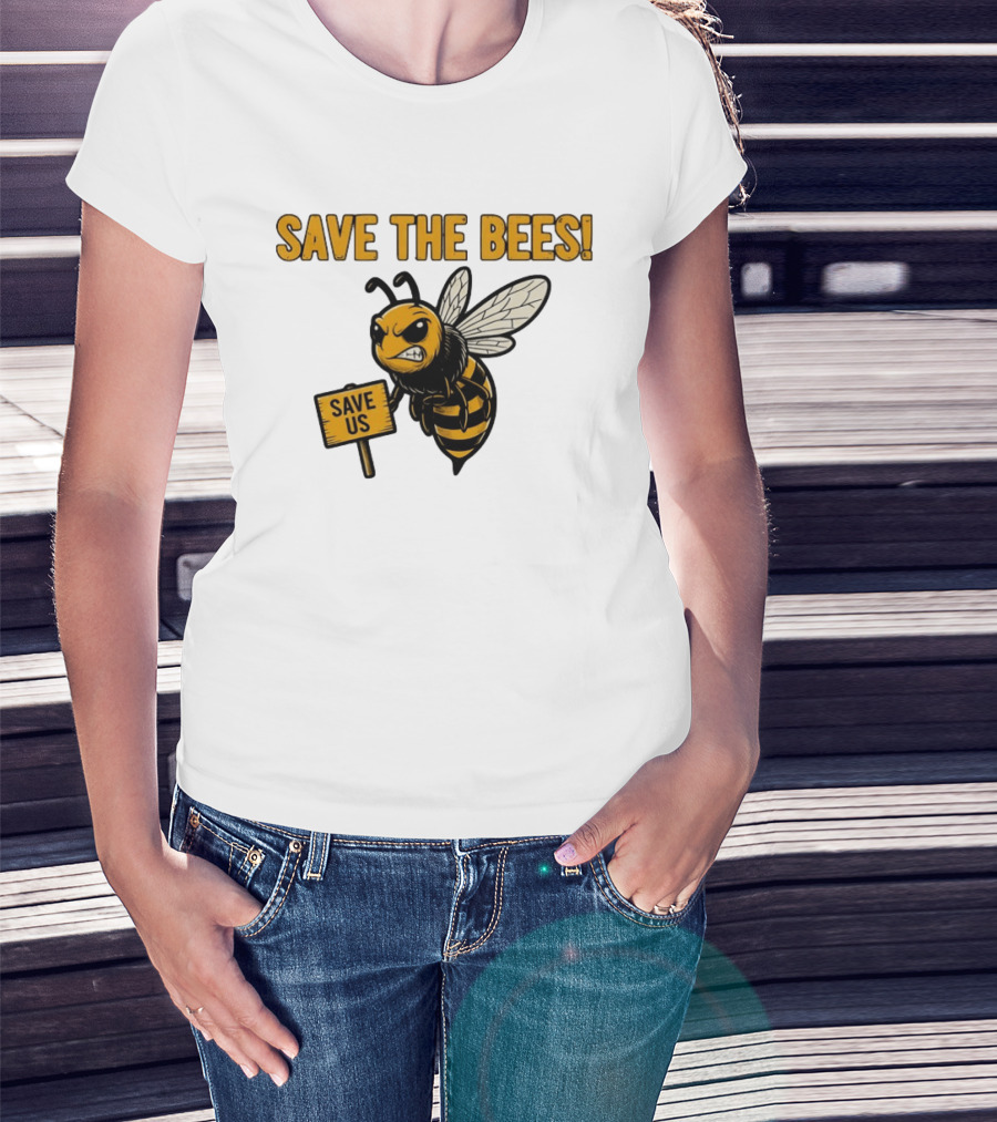 Grumpy Bee Save The Bees Save Us T-Shirt
