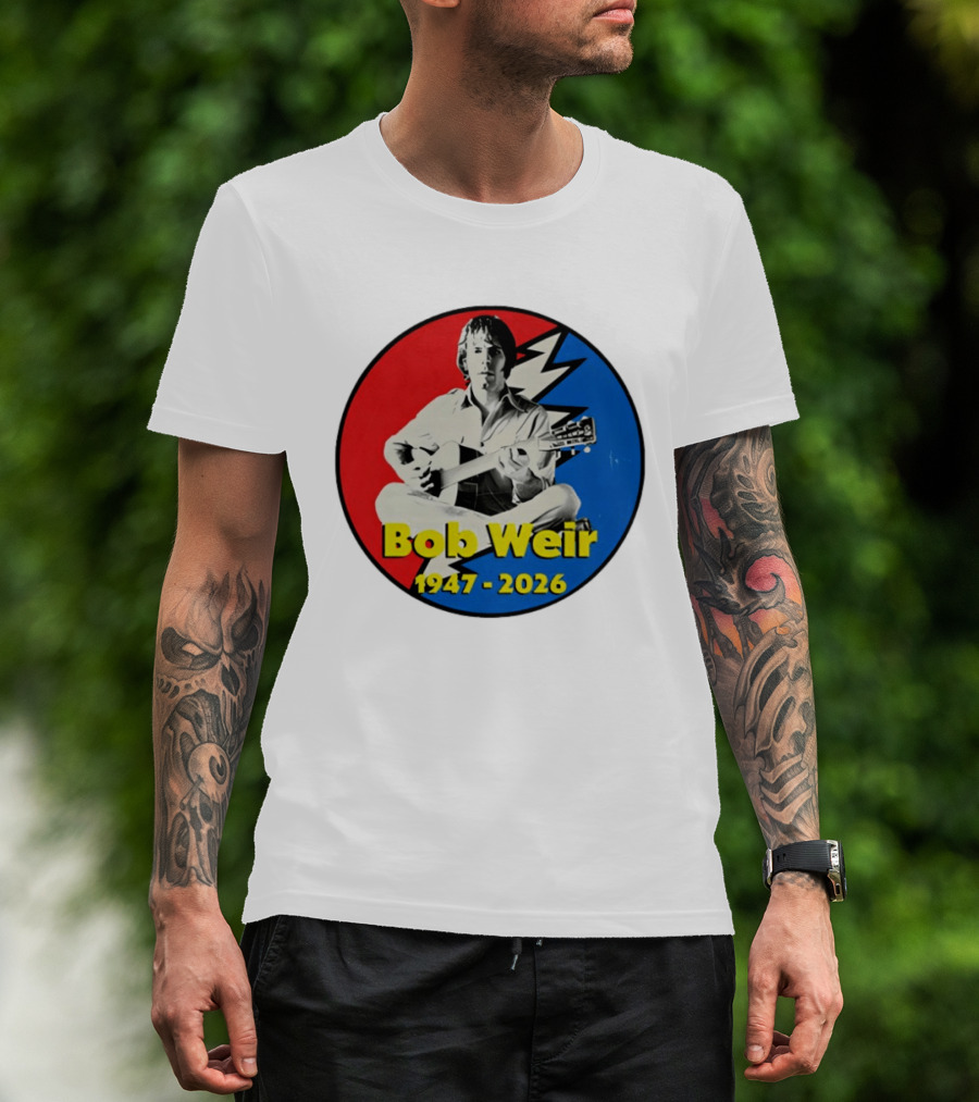 Bob Weir 1947 2026 Grateful Dead Lightning Bolt T-Shirt