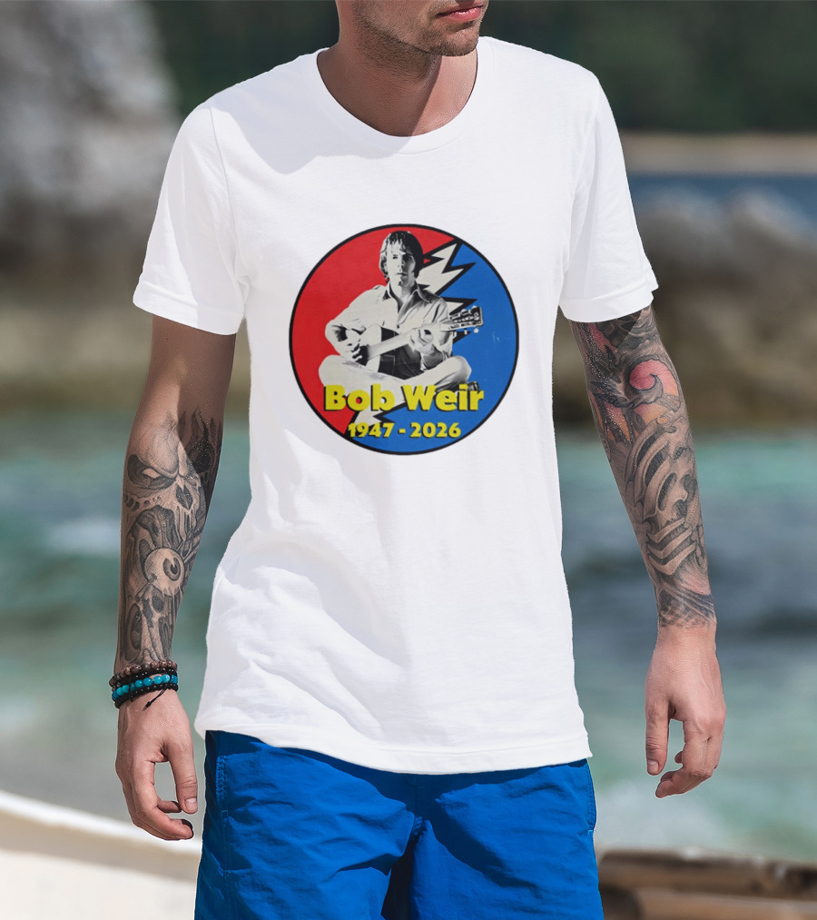 Bob Weir 1947 2026 Grateful Dead Lightning Bolt T-Shirt