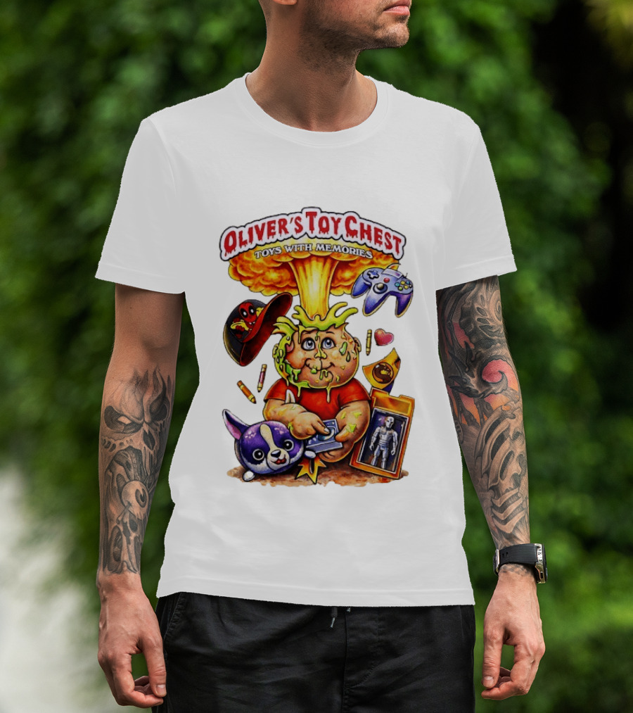 Oliver's Toy Chest Toys With Memories Cartoon Explosion Character Nostalgia T-Shirt
