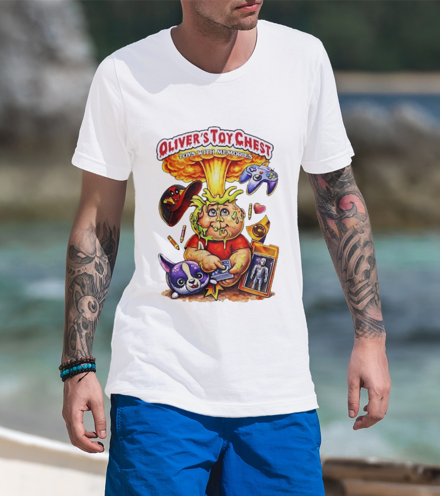 Oliver's Toy Chest Toys With Memories Cartoon Explosion Character Nostalgia T-Shirt
