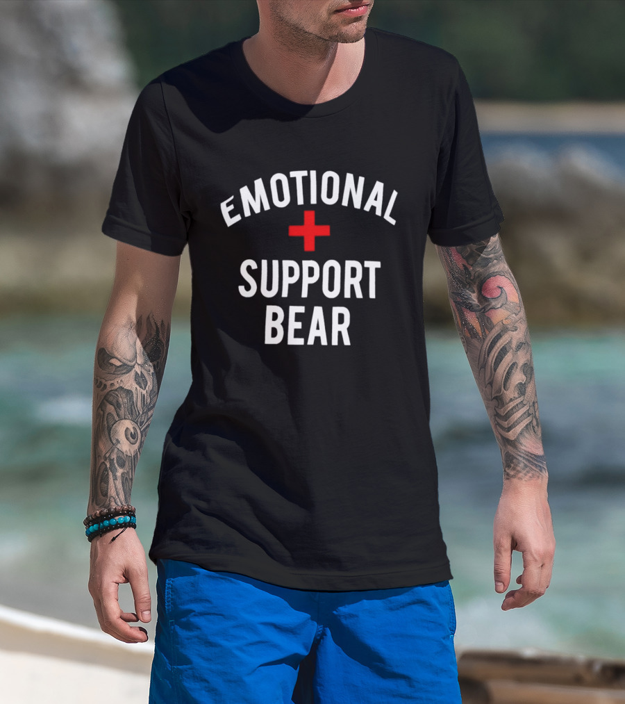 Emotional Support Bear Red Cross T-Shirt