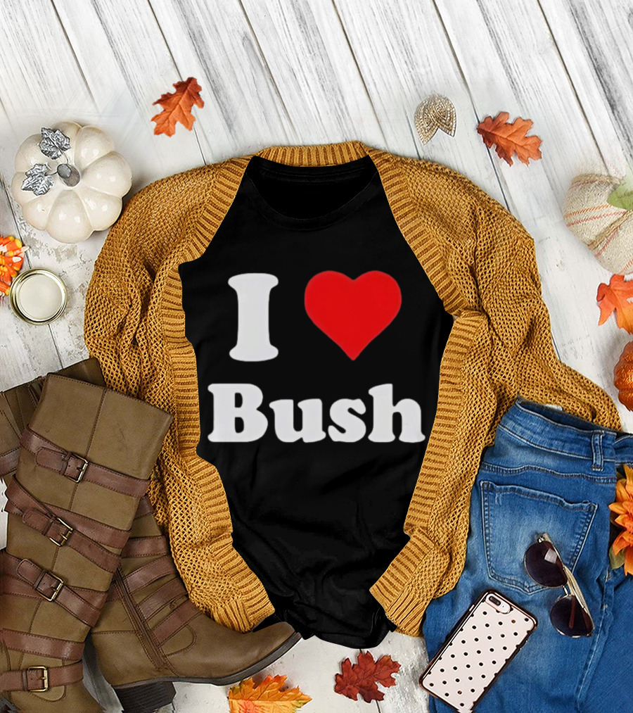 I Heart Bush Iconic Phrase Red Heart T-Shirt