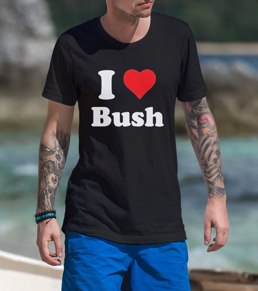 I Heart Bush Iconic Phrase Red Heart T-Shirt