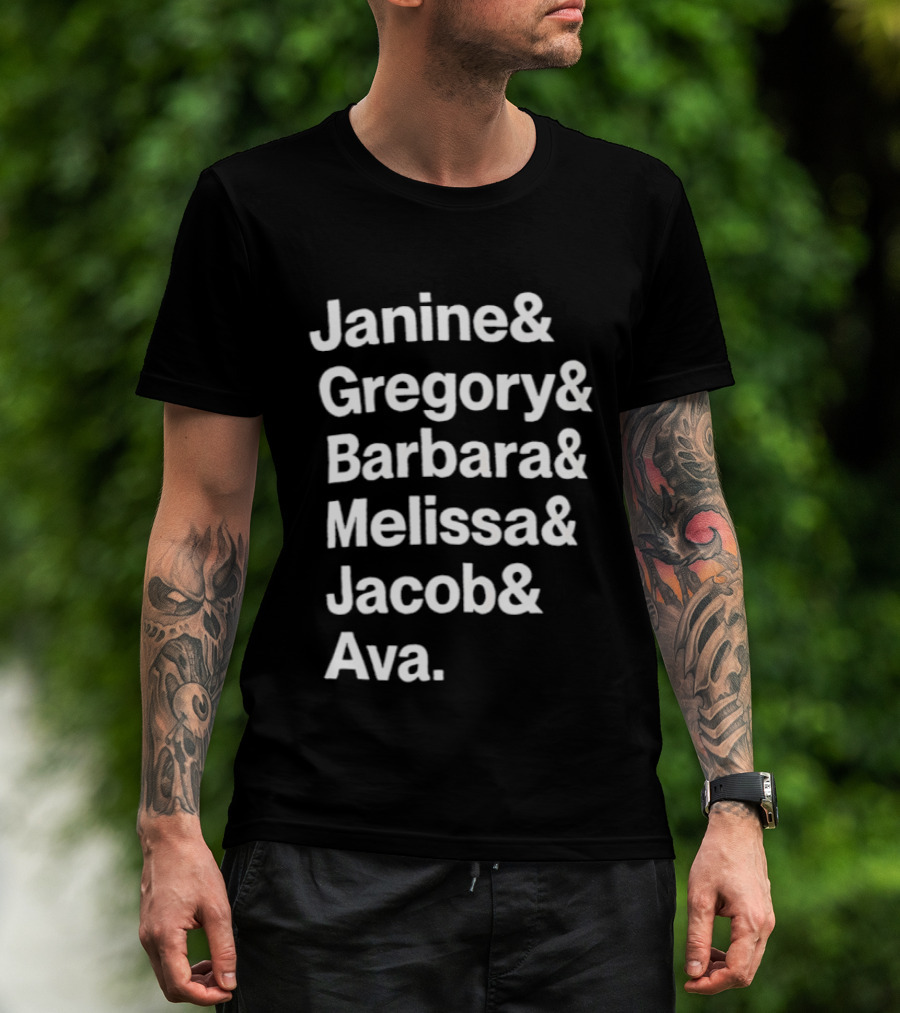 Janine Gregory Barbara Melissa Jacob Ava Abbott Elementary Characters List T-Shirt