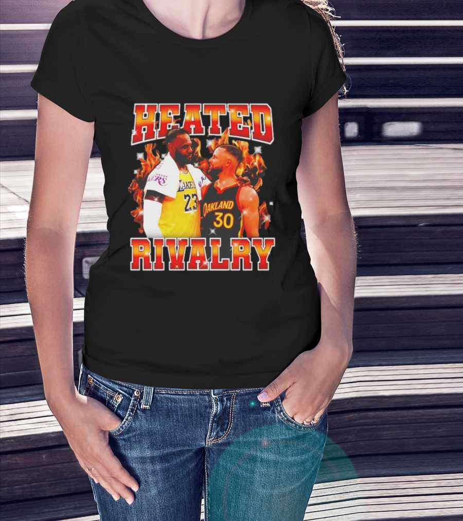 Heated Rivalry Lebron Lakers 23 Steph Oakland 30 T-Shirt
