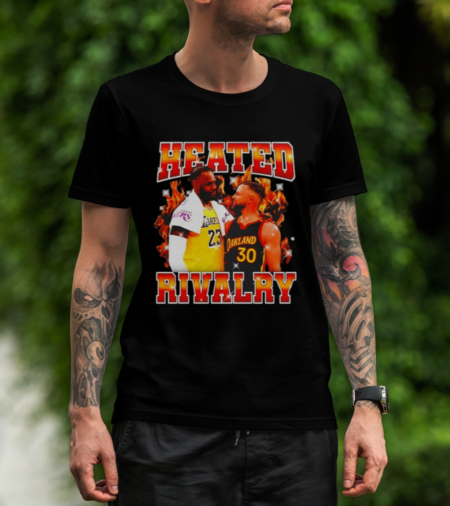 Heated Rivalry Lebron Lakers 23 Steph Oakland 30 T-Shirt