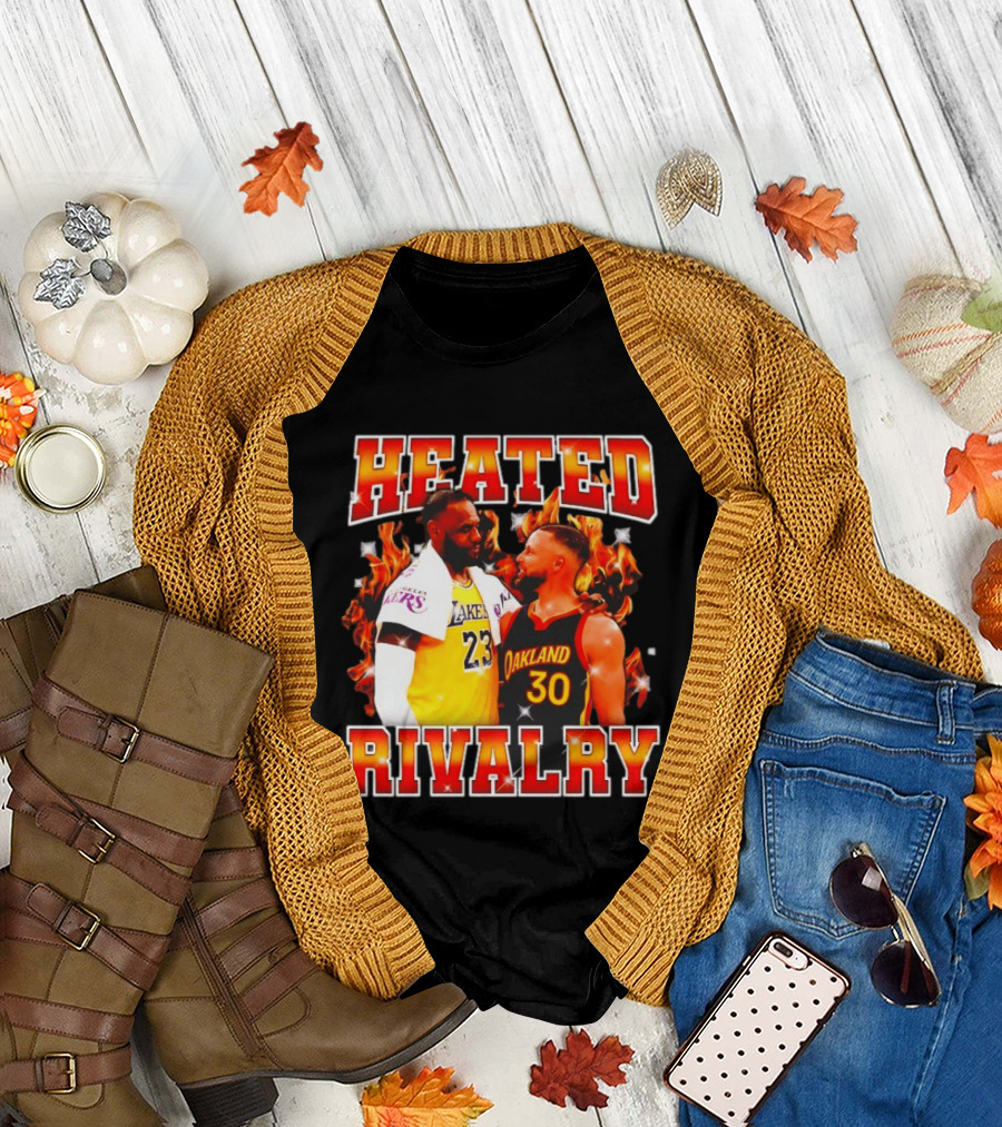 Heated Rivalry Lebron Lakers 23 Steph Oakland 30 T-Shirt