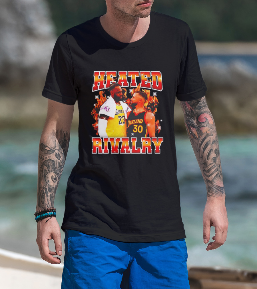Heated Rivalry Lebron Lakers 23 Steph Oakland 30 T-Shirt