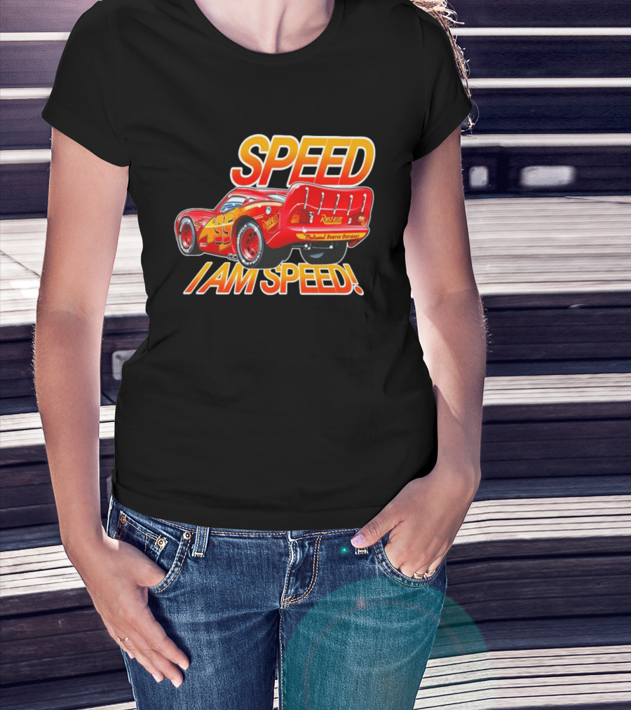 Lightning McQueen Speed I Am Speed Rust Eze Racing 95 T-Shirt