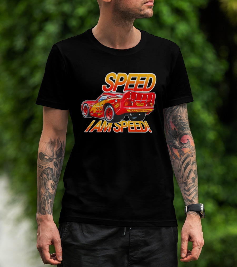 Lightning McQueen Speed I Am Speed Rust Eze Racing 95 T-Shirt