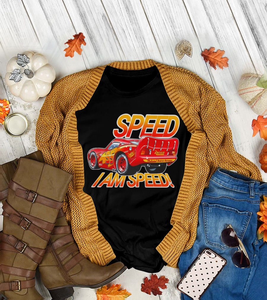 Lightning McQueen Speed I Am Speed Rust eze Racing 95 T-Shirt